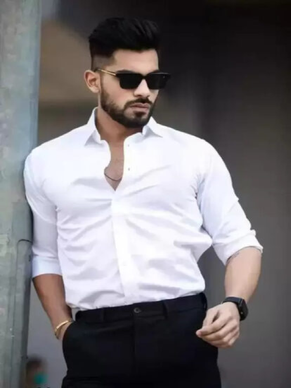White Formal Shirt for Men